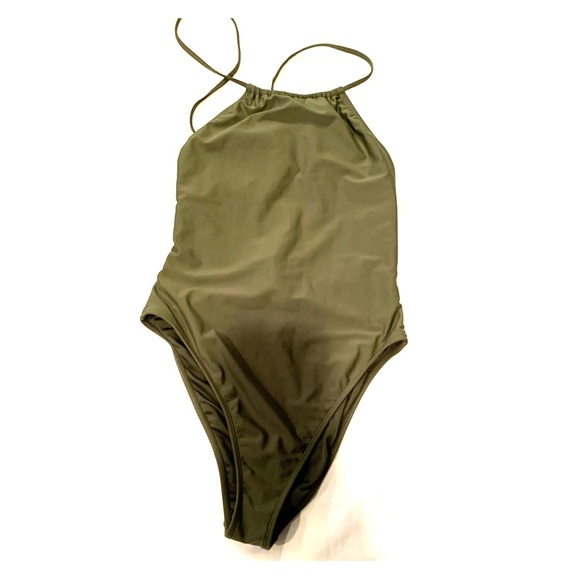 olive green swim